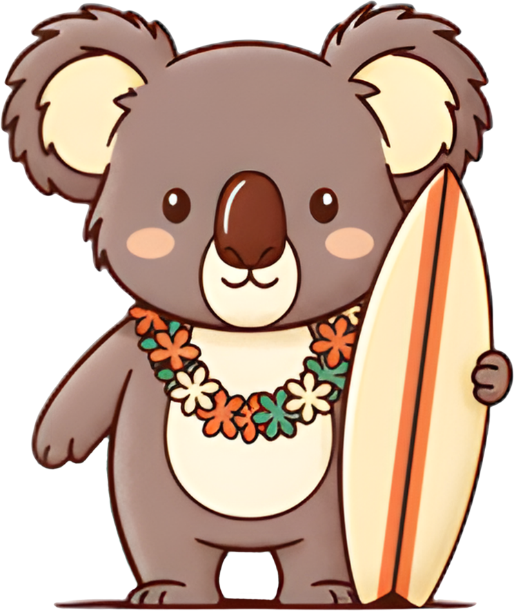 Koala with a chore checklist