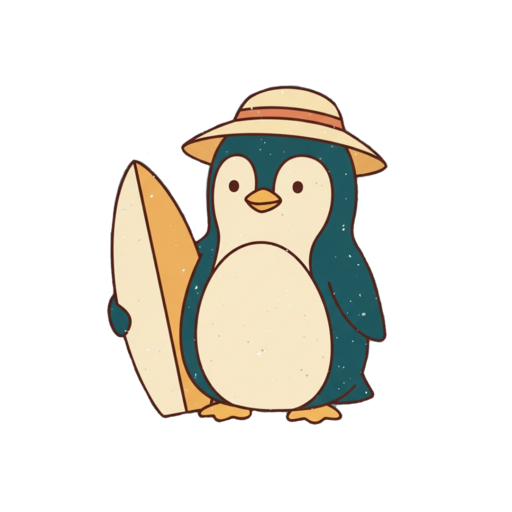 Penguin holding a list